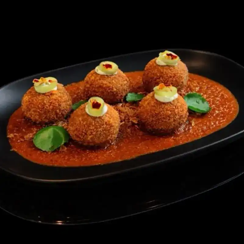 Beef Chilli Arancini in marinara sauce