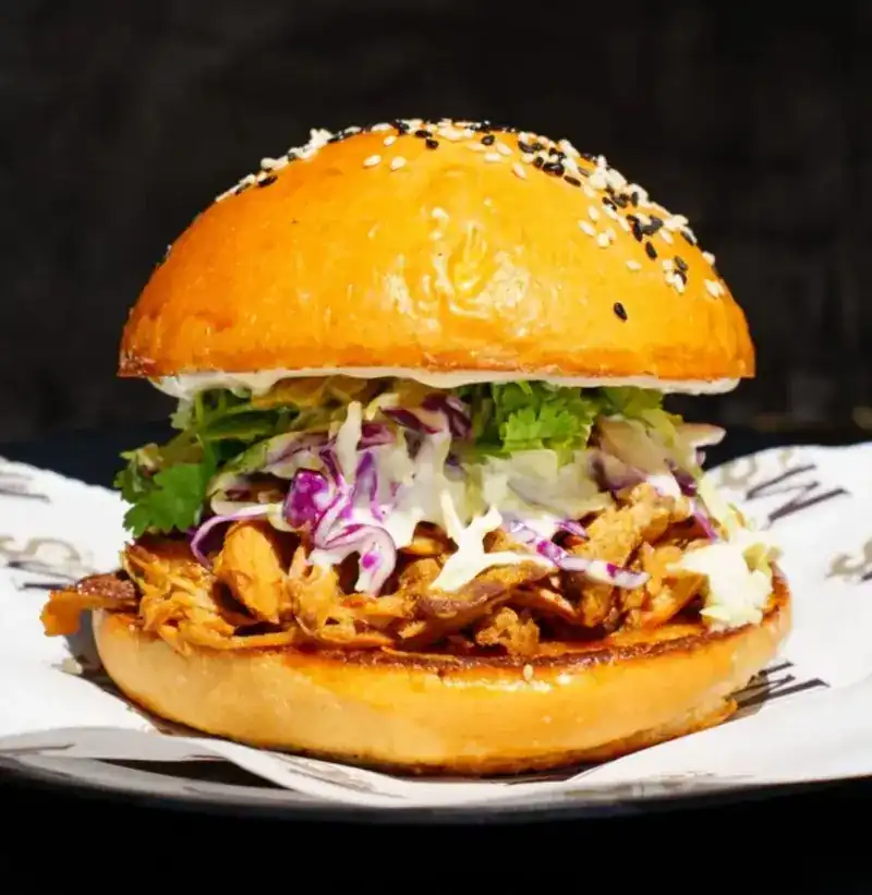 Notorious P.I.G, the slow cooked pork burger with Asian slaw