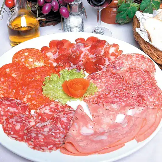 A plate of Italian cold cuts