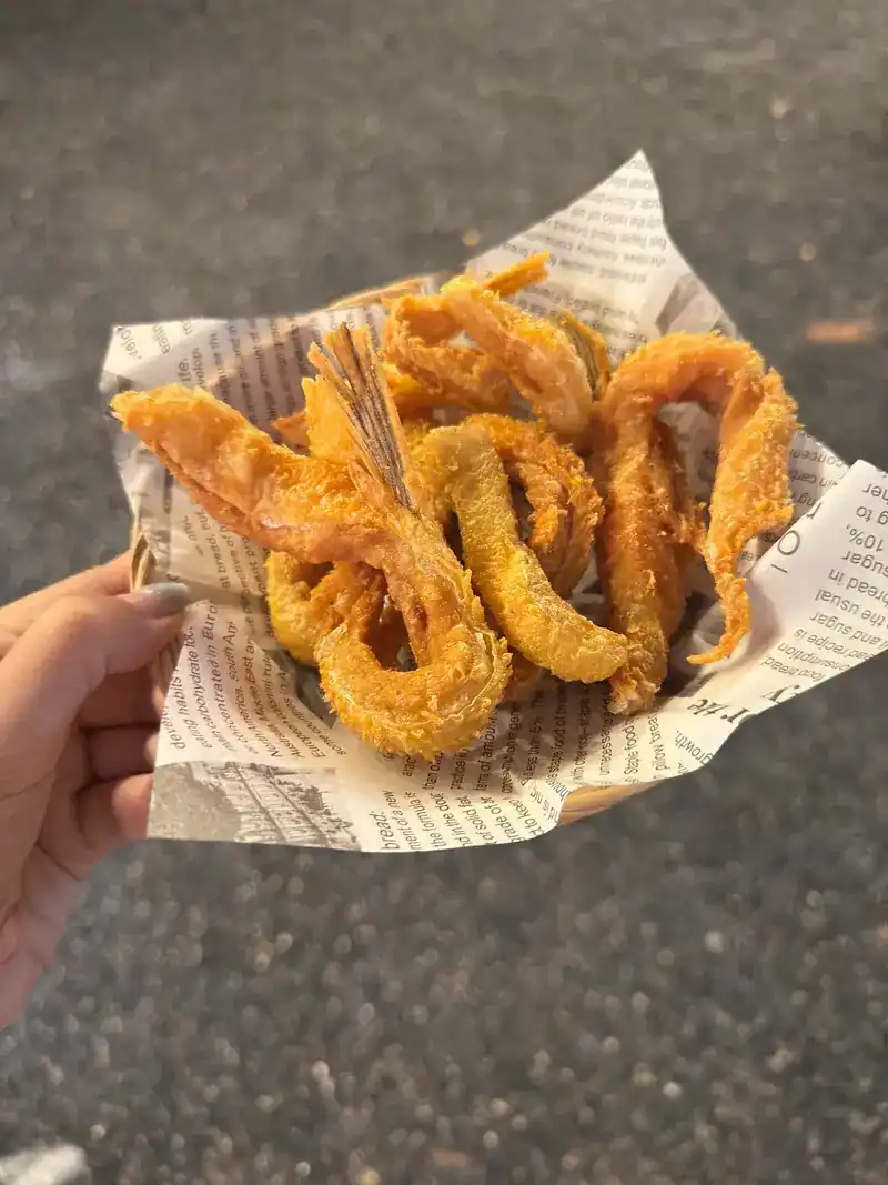 Crisp fried strips in a paper-lined basket