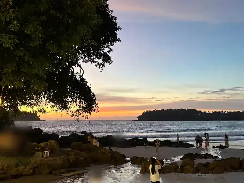Sunset over the bay at Kata Beach
