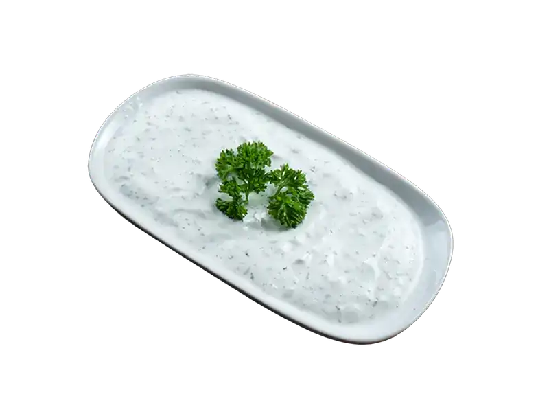 Haydari, yoghurt with dried mint